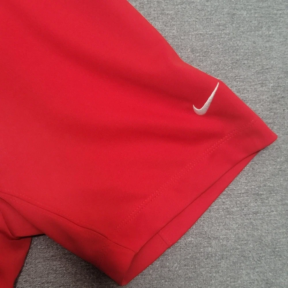 Nike Golf Polo Shirt Mens XL Dri Fit Dark Red Short Sleeve Tour performance